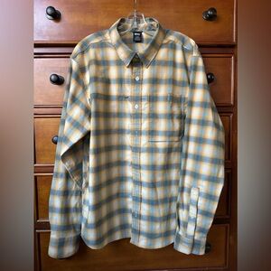 Mens REI Co-op Sahara Plaid Button Down Shirt size L
